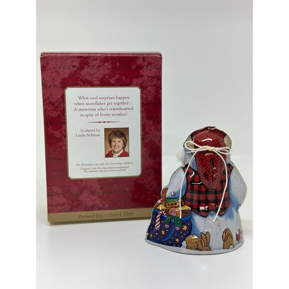 VTG Hallmark Keepsake Ornament Cool Character Snowman 2000 By Linda Sickman Tin - Picture 4 of 5
